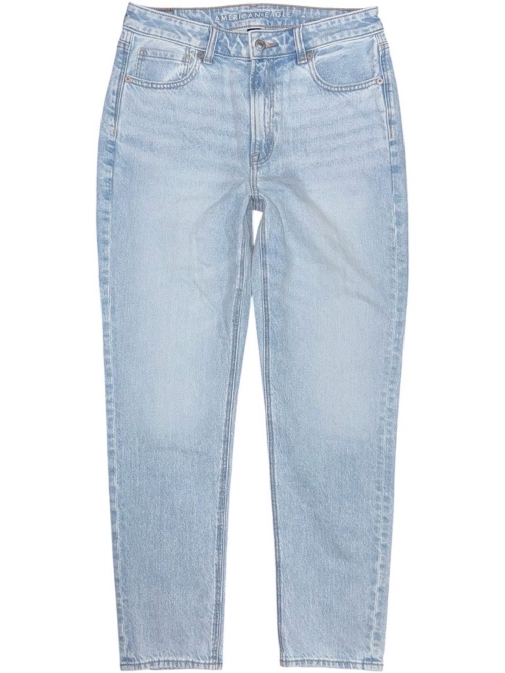 NWOT American Eagle Strigid Mom Jeans High Rise Light Wash Denim Sz 6 (28x29)